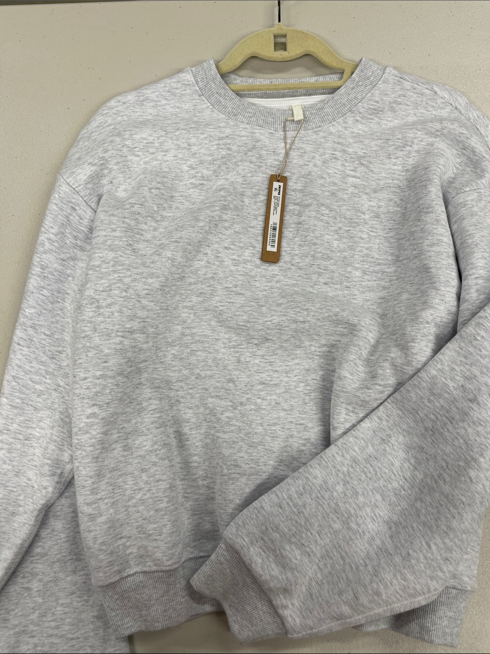 SKIMS Men's Light Heather Gray Crewneck Sweatshirt